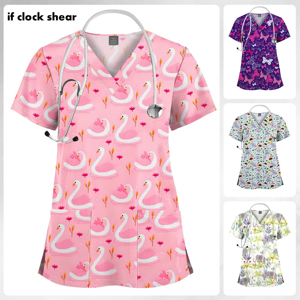 Hochwertige Arbeitskleidung mit Tiermotiven, Uniformen für Tierpflege, Cartoon-Arbeitskleidung für Schönheitssalons, Neue Tierpflege-Uniform