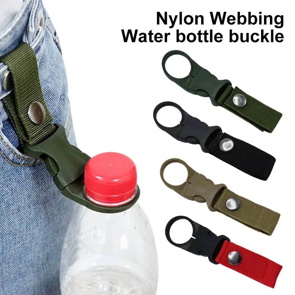 1pc Outdoor Tactical Hanging Buckle Webbing Buckle Hook Water Bottle Holder Clip Edc Carabiner Belt Backpack Hanger Tool