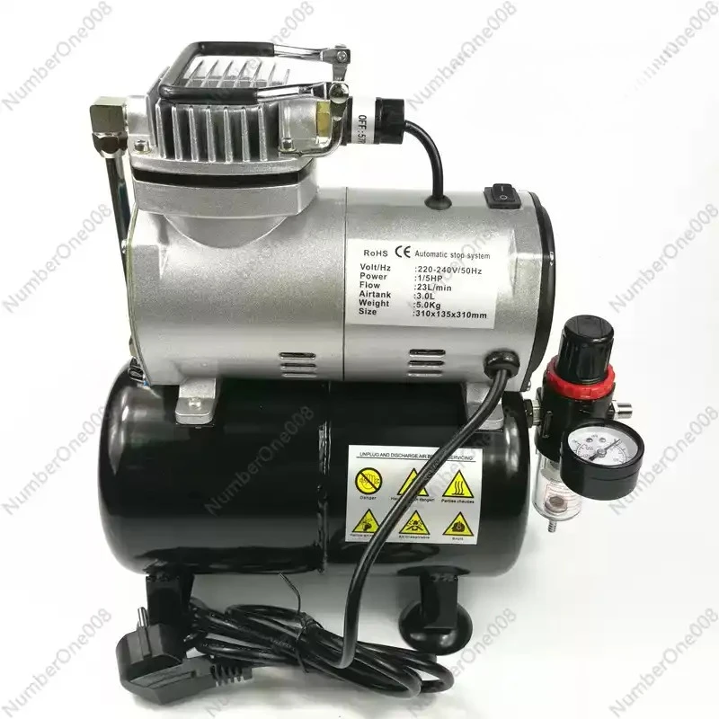 

Small Silent Air Compressor Portable Air Pump for Furniture Leather Repair Nail Art Spray Gun Model Painting