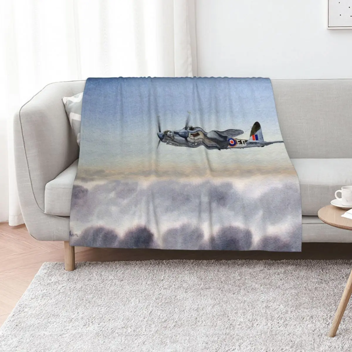 Mosquito Aircraft Throw Blanket Custom Luxury Thicken sofa bed Shaggy Multi-Purpose Flannels Blankets