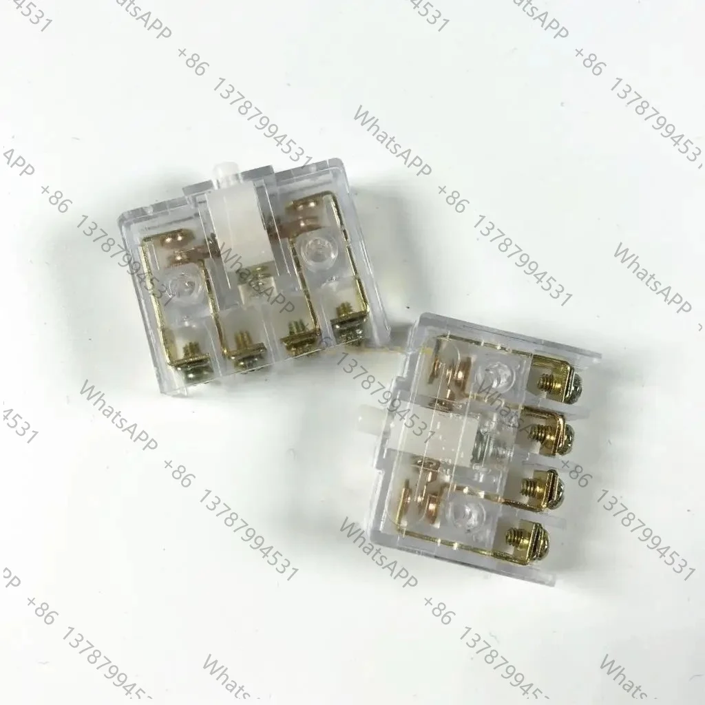 2pcs 220V 3A 30x11x29mm DPST 4 Screw Terminals Button Actuator Limit Switch JW2-11