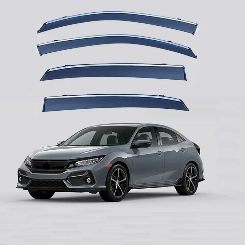 

Car Side Window Deflector Window Visor Car Rain Guard Awnings & Shelters For Honda Civic 5D Hatchback 2016 2017 2018 2019 -2024