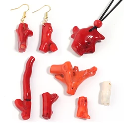 5pcs/lot Natural Coral Beads Irregular Shape Beads Loose Beads Spacer Beads For Jewelry Making DIY Earring Necklace Accessories