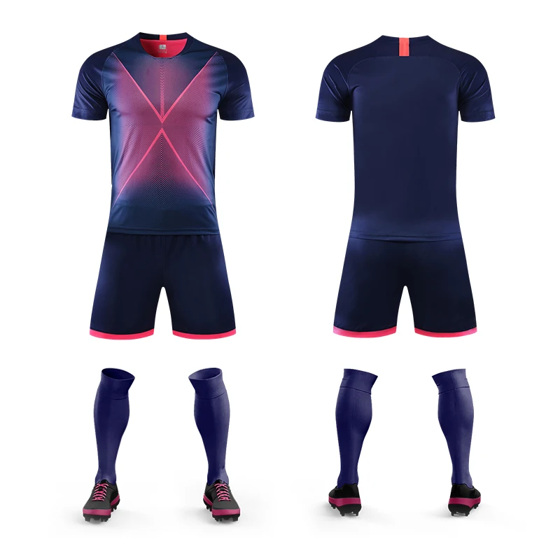 Customised Men's Soccer Wear Sublimated Printed Sports Training Uniform Embroidery Sewing Outdoor Sportswear Loose Clothes Set