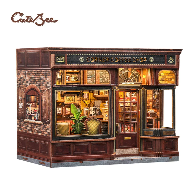 

CuteBee New Product Book Nook 3D Puzzle Book Nook Kit 3D Wooden Puzzle Diy Book Nook Diy Miniature House Craft Kits for Adults