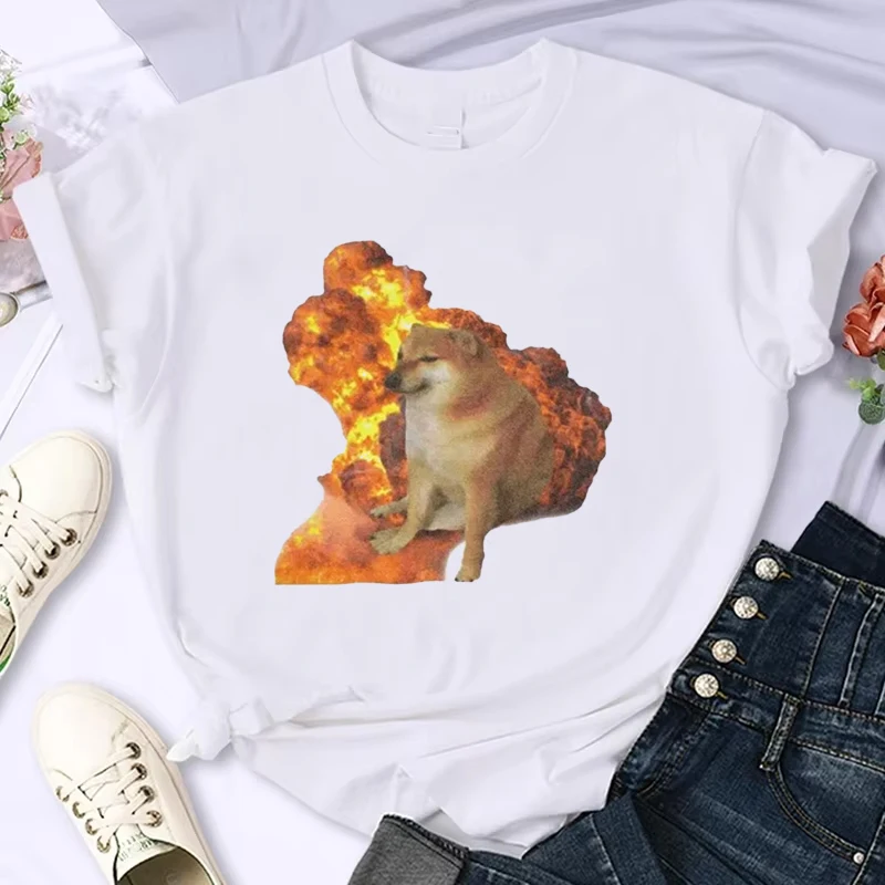 

Новая летняя винтажная футболка с 3D принтом животных, женские футболки с короткими рукавами и рисунком собаки, забавная одежда больших размеров в стиле Харадзюку