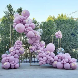 Macaron Metal Purple Balloons Garland Arch Happy Birthday Party Decor Kids Adult Wedding Confetti Latex Ballon Chain Baby Shower