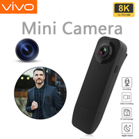 VIVO 8K HD Mini Action Camera Wifi Back Clip 180° Rotatable IR Night Vision Sports Cam Travel Bicycle Driver Video Recorder