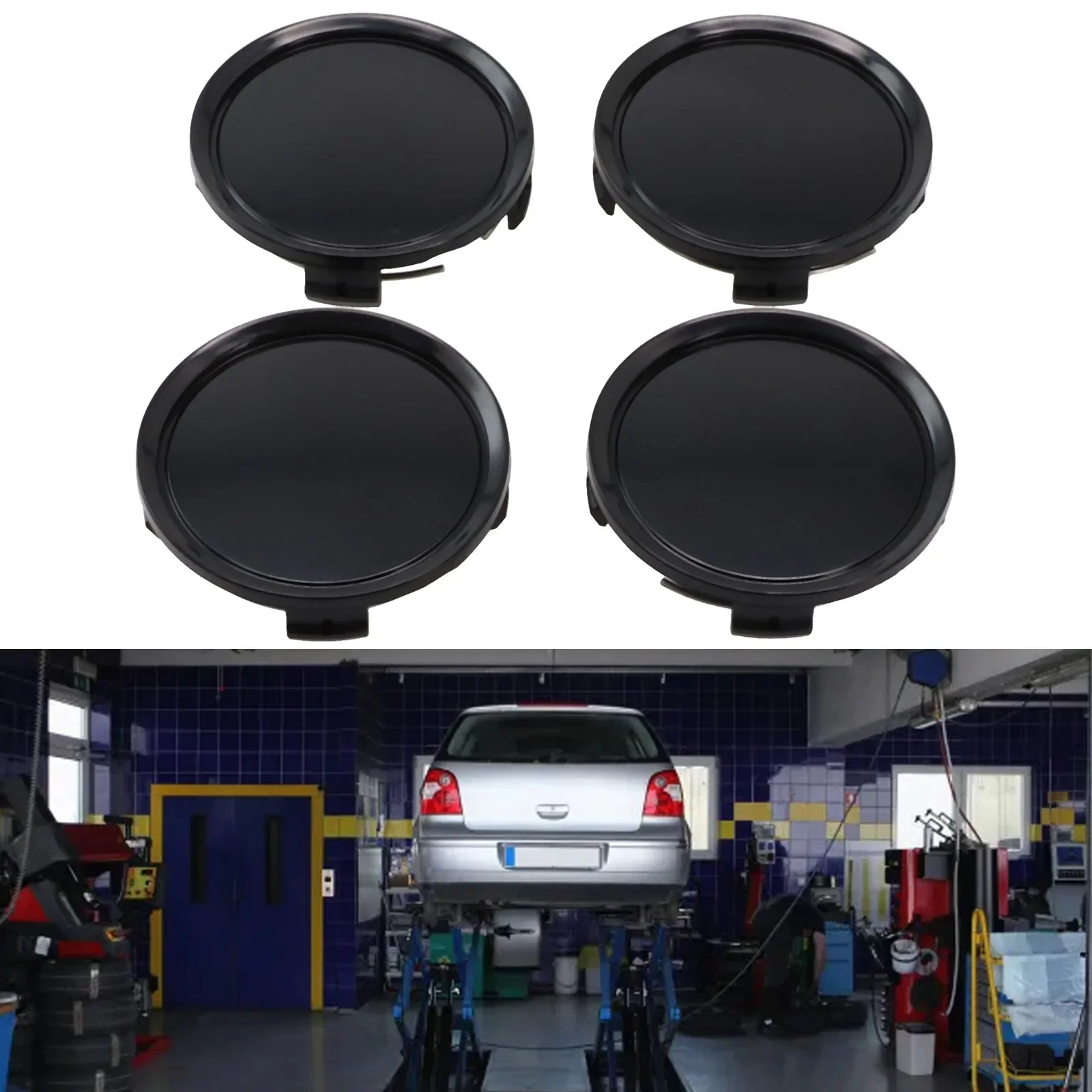 4pcs ABS Car Wheels Center Cap Hubcap Black 75mm 2.95 Inch Car Wheel Center Cap Exterior Car Wheel Hub Car Accessories