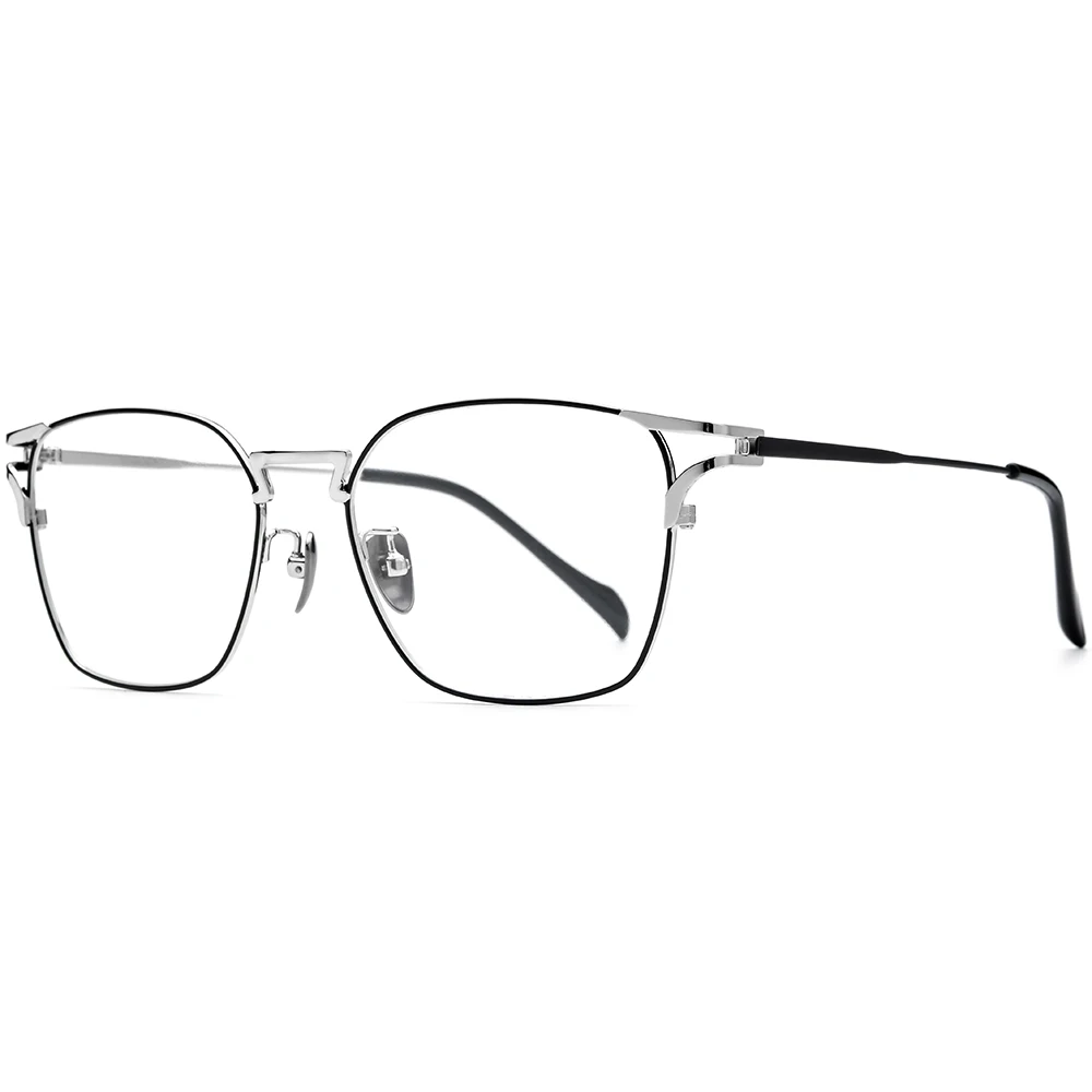 NIANZHEN Titanium Alloy Glasses Frame Men Square Brand Design Eyeglasses Women Ultralight-Weight Retro Eyewear Spectacles Y0038