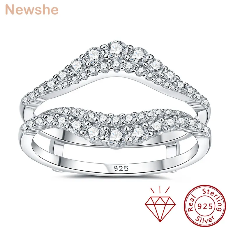 Moissanite 925 Sterling Silver Engagement Ring Enhancer