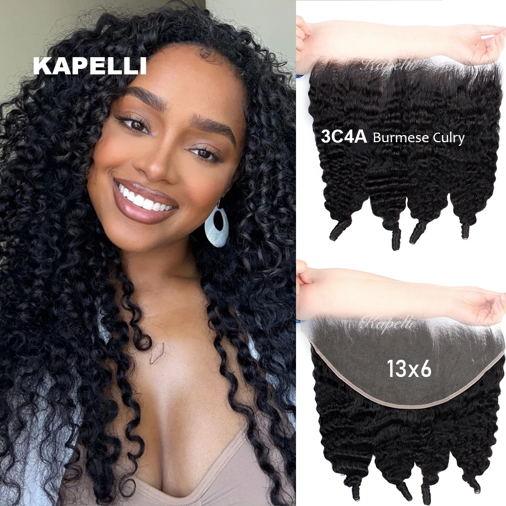 

13X4 13x6 Наращивание человеческих волос на кружеве спереди 3C4A Бирманские вьющиеся кружевные фронтальные человеческие волосы 100% человеческие волосы Remy без секущихся кончиков