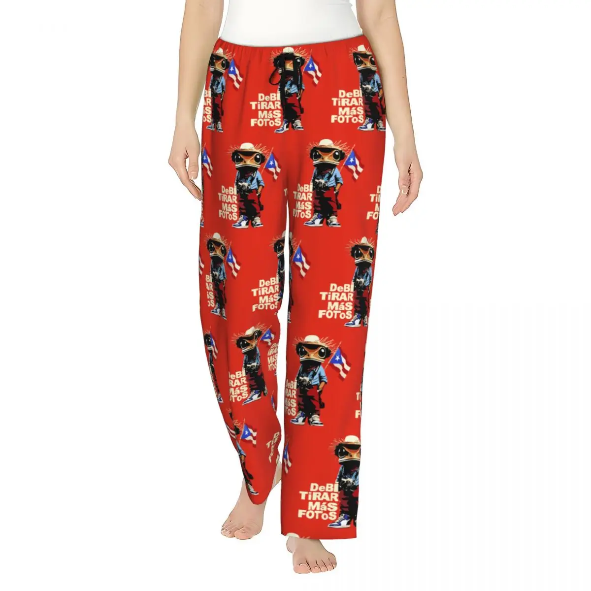 Music DTMF Bad-Bunnys Rapper Lady's Loungewear pants Comfy Bad Bunny DeBi TiRAR MaS FOToS Pyjama Pants Home Sleep Bottoms