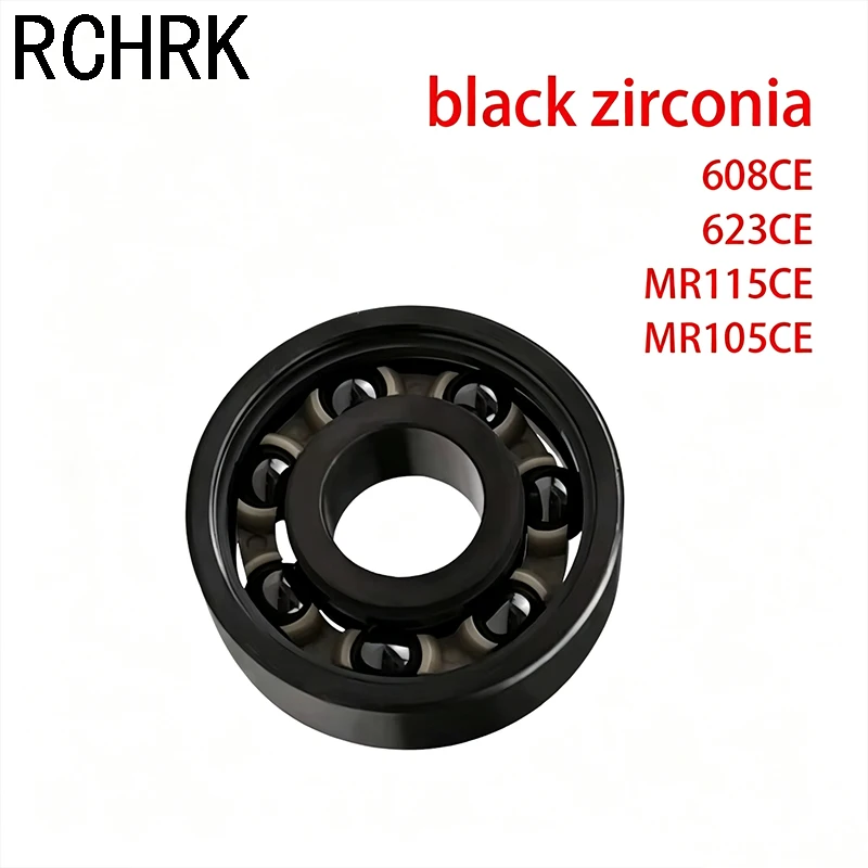1/10pcs Black ceramic ball bearing 8x22x7 3x10x4 5x11x4 5x10x4 3x8x4 mm ZrO2 micro bearing zirconia ceramic bearing