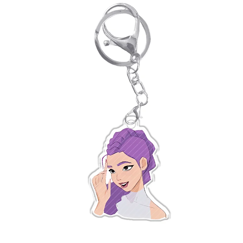 K-pop Acrylic Keychain Demon Hunters Rumi Funny Emoticon Collection Tiger Anime Characters Gifts Interesting Pendant Decoration