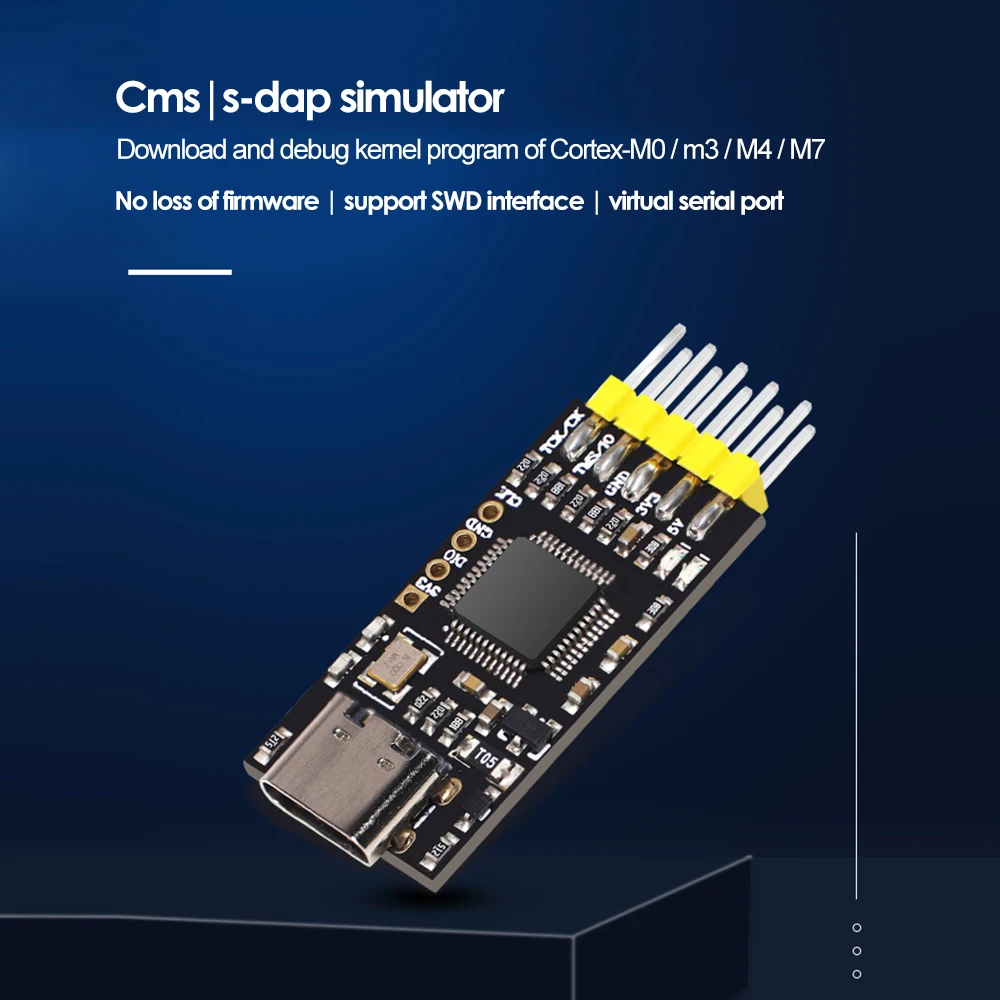 STM32 Development Board Cortex-M DAP Downloader จำลองโมดูล CMSIS Debugger Keil SWD Serial Port 3.3V/5V สำหรับ Arduino
