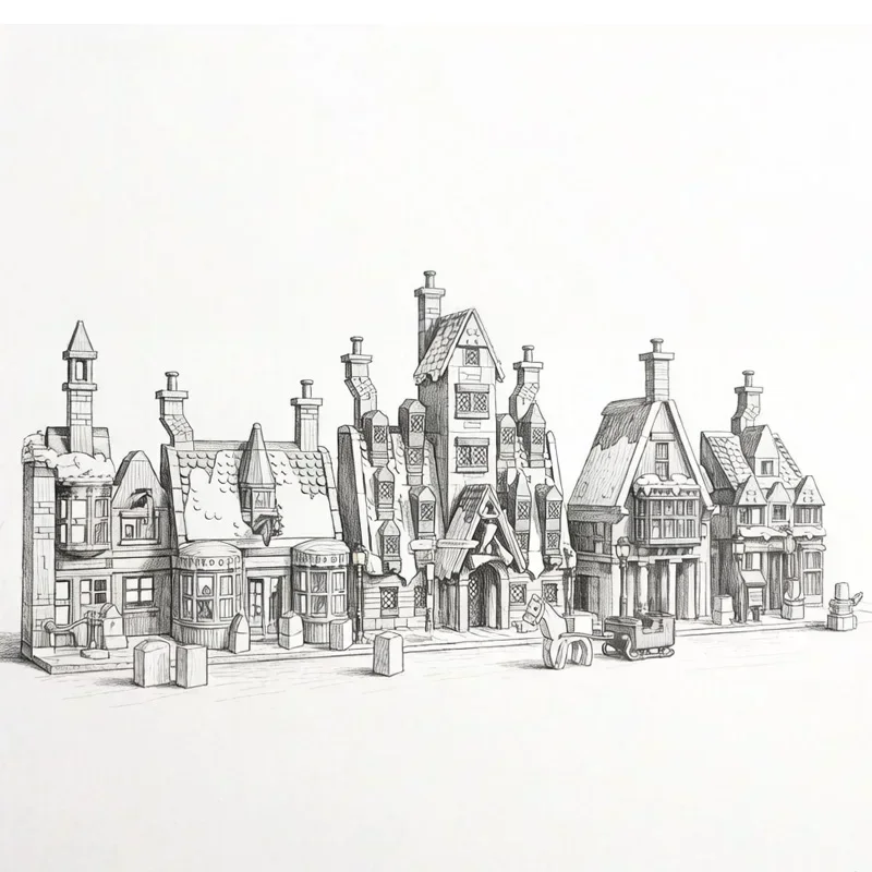 3228Pcs Party Supplies Holiday Gifts Village Building Blocks Castle Model Assemble Bricks Toy For Adult Gift