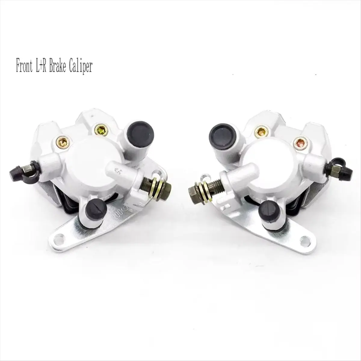 Compatible 2pc Motorcycle ATV Front L+R Brake Caliper for ATV Quad Banshee Grizzly YFM350 YFM400 YFM450 YFM660