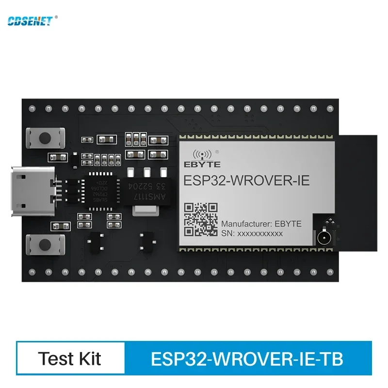 

Test Kits ESP32 WROVER 2.4G WIFI Module ESP32-D0WD-V3 CDSENET ESP32-WROVER-IE 20dbm 400m Dual Core Mcu Soc Ipex Wearable IoT