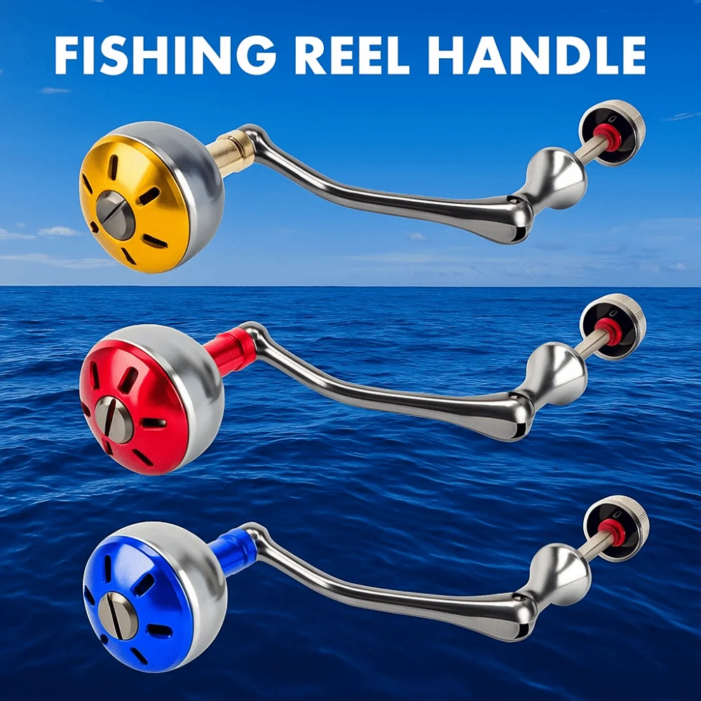 

1000-7000 Fishing Reel Handle Light Weight Ergonomic Design Fishing Knob Grip Metal Sturdy Rocker Spinning Reel Replacement