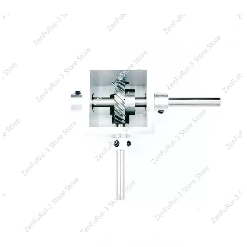 Micro-small 1:2 Right-angle Reversing Reduction Gearbox Aluminum Alloy Shell Hand-operated Helical Gear Gearbox Corner Turner
