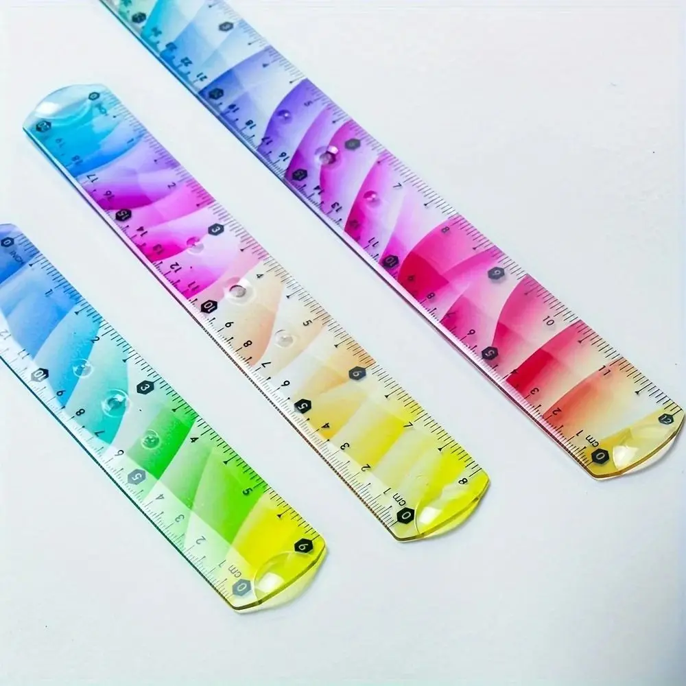 Durable Plastic Soft Ruler Set Flexible 20/30CM Straight Ruler Drawing Measuring Tools Freely Bendable Measuring Ruler Gift