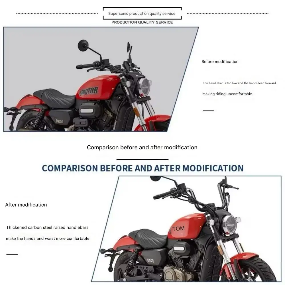 دراجة نارية 22 مللي متر سميكة 82 سنتيمتر طول متوافقة مع المقاود العالية لناقل الحركة الأوتوماتيكي ل QJMOTOR 300SRV SRV300 300Srv