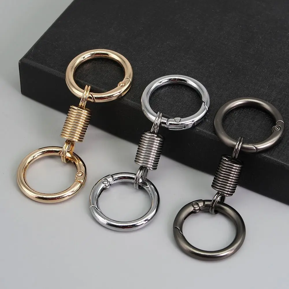 Metal Key Ring Creative Split Ring Double Ring Key Pendant Anti-lost Couple Metal Keychain Ring