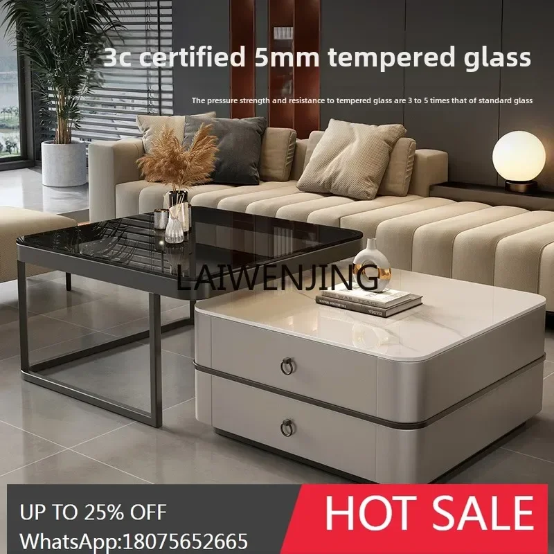 

rock slab coffee table modern simple small apartment square foldable tea table