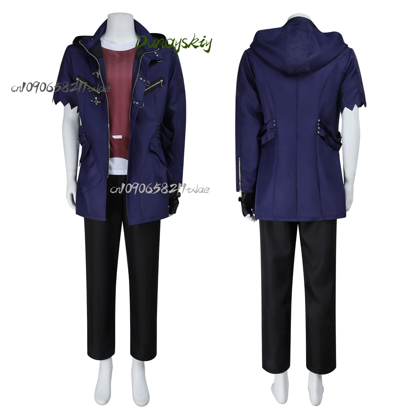 Nero Cosplay Costumes Wig Props Coat Pants High Quality Pvc Gloves Devil 5 Jirai Kei Gothic Punk Halloween Christmas Party Daily view 3