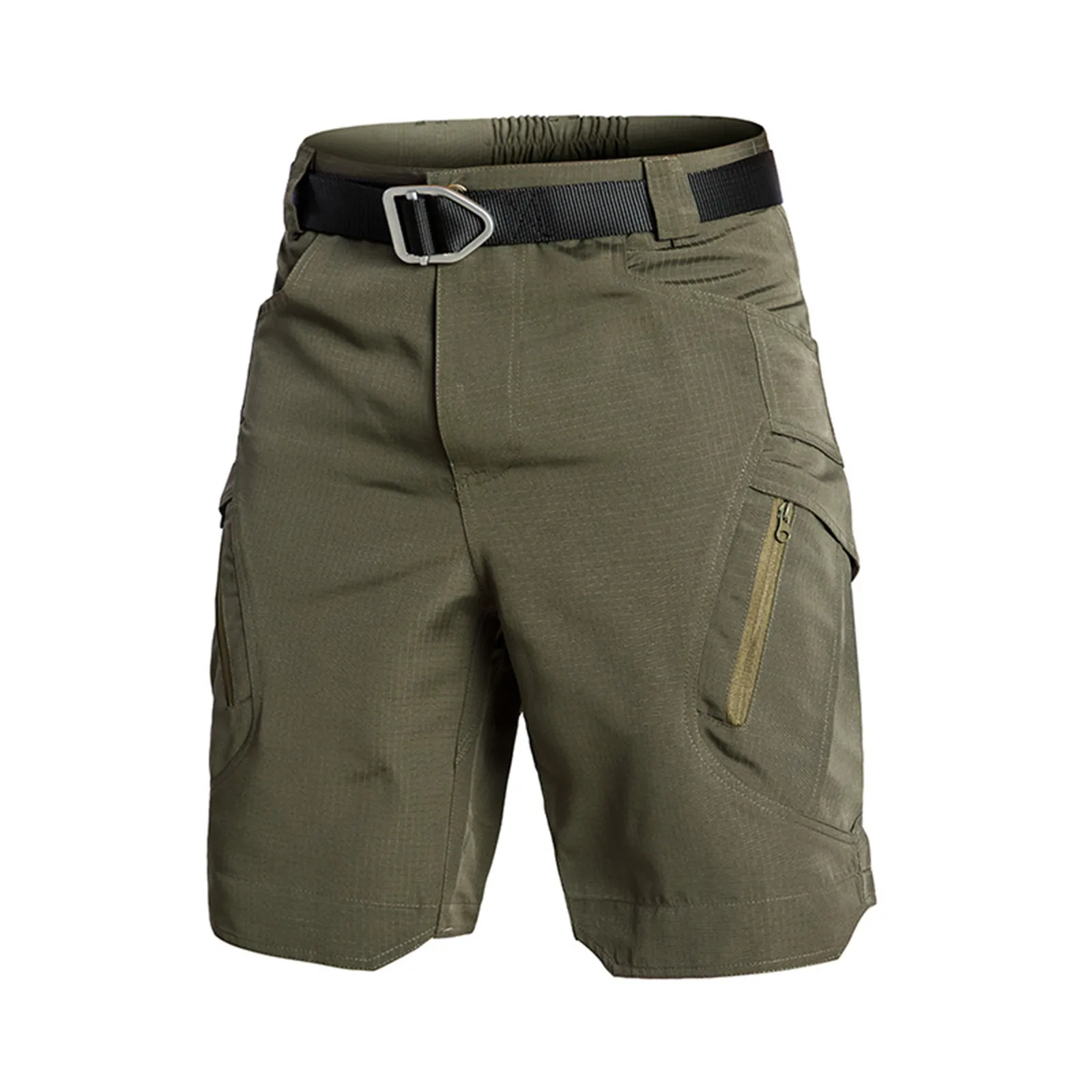 

2025 New Men'S Cargo Shorts Solid Color Wear-Resisting Multi-Pockets Drawstring Shorts Outdoor Hiking Joggers Casual Shorts