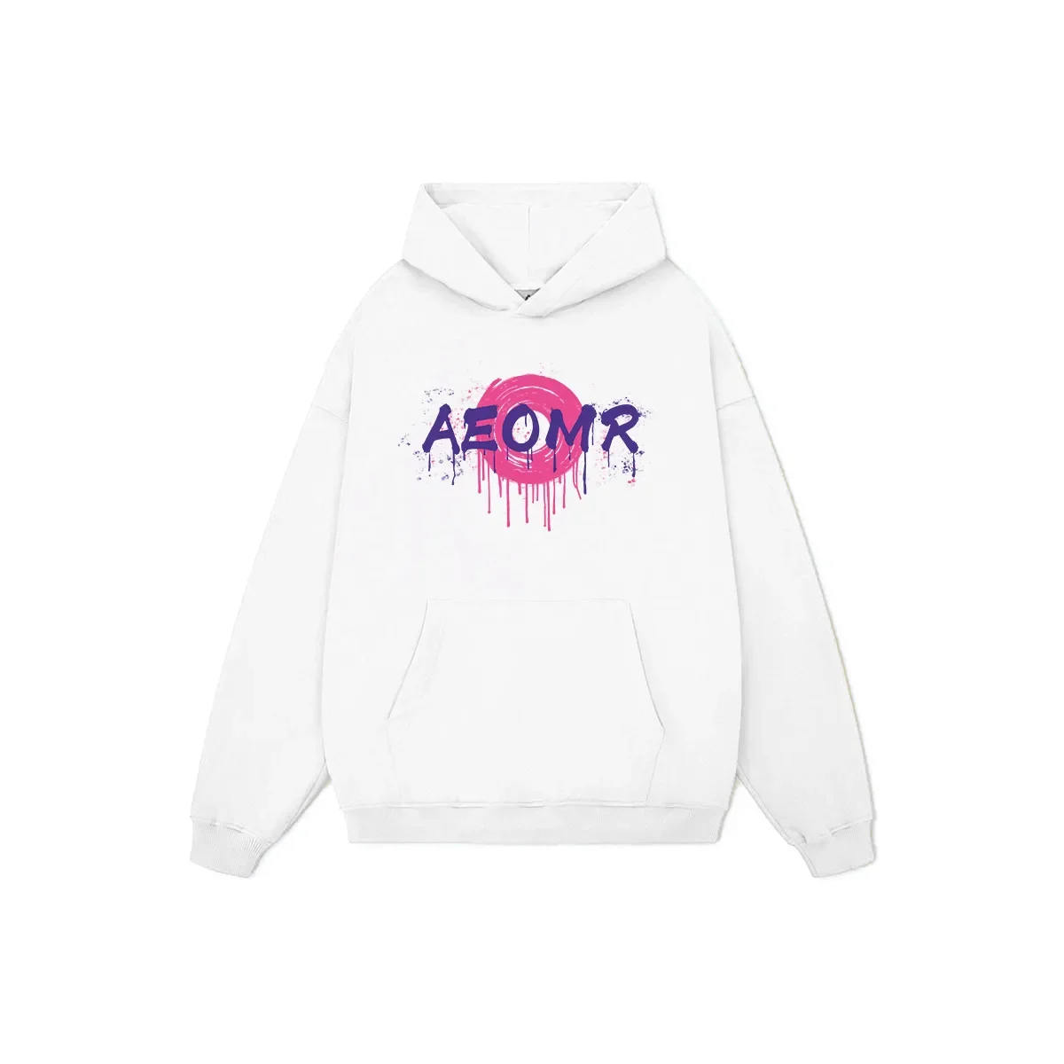 

AEOMR letter-printed hoodie for men and women new niche fashion brand loose American spring and winter fleece coat