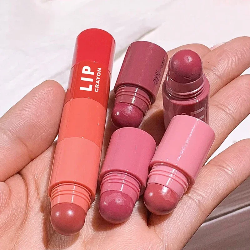 4 In 1 Nude Matte Lippenstift Potlood Kit Veelkleurige Lippenstift Pen Waterdichte Lipliner Langdurige Non-Stick Cup Lipgloss Kit