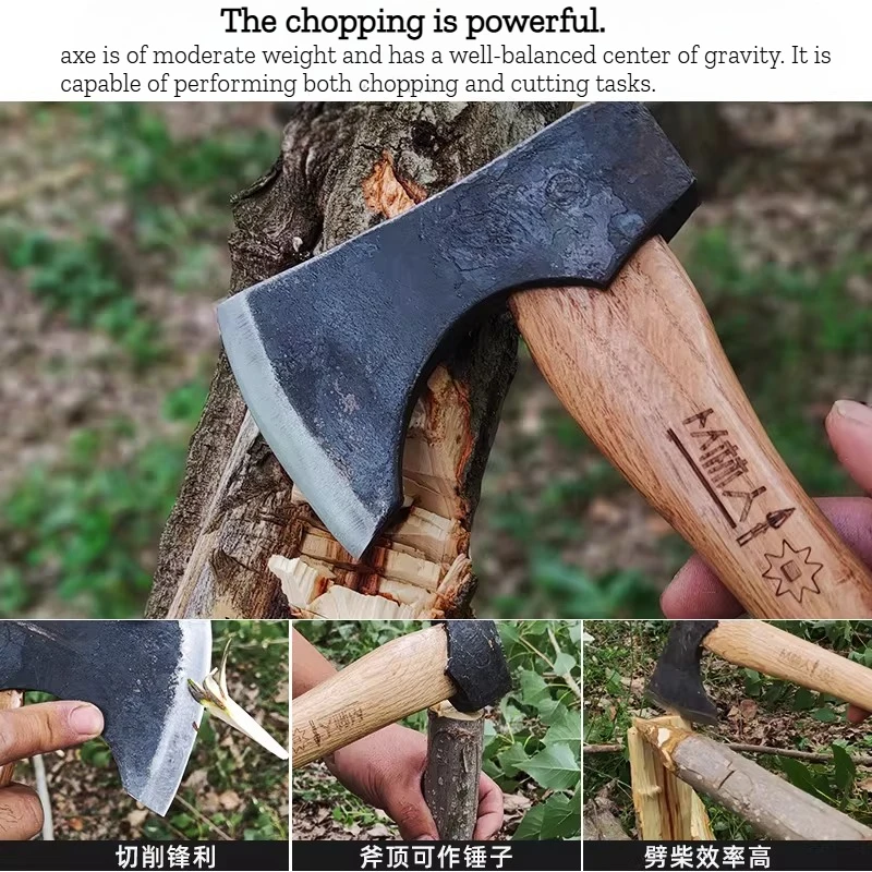 

Высококачественный кованый топор Неман для кемпинга, активного отдыха и домашнего использования, удобный инструмент для колки дров и работы с лесоматериалами