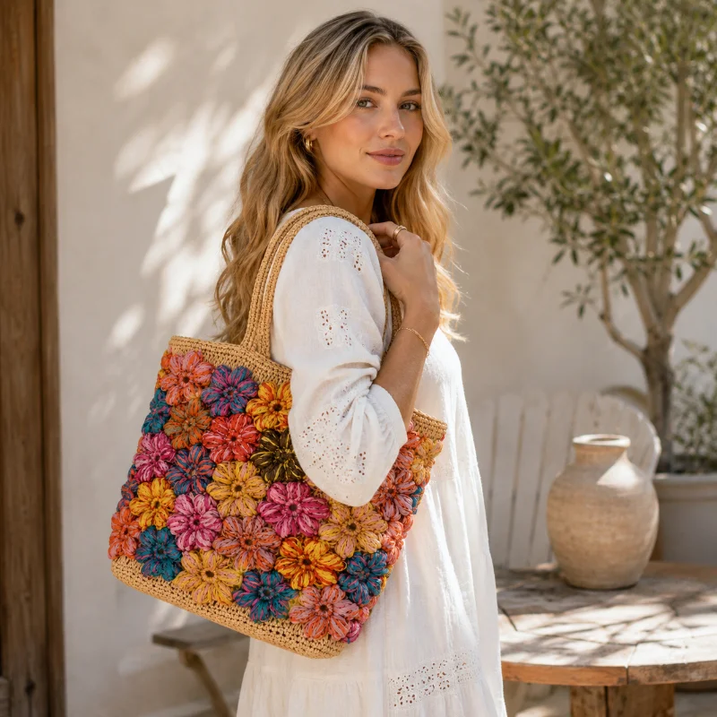 حقيبة يد نسائية مصنوعة يدويًا  - مراجعة Women'S Raffia Bags وسعره