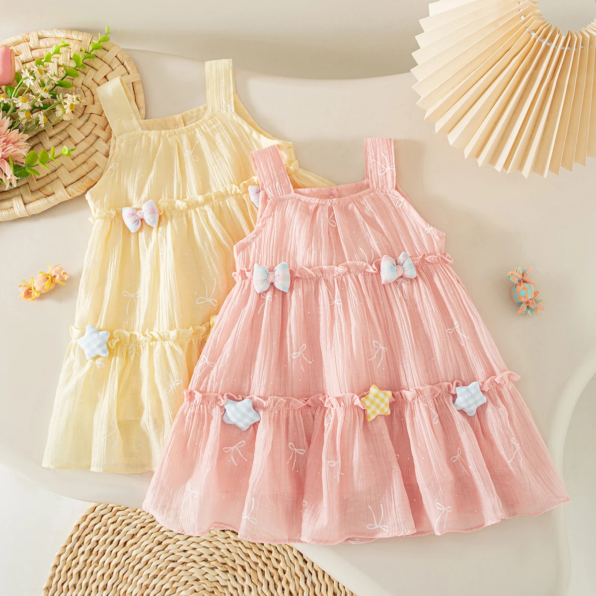 Summer Clothing Beach - Baby Girl Dress Summer Bow Mesh