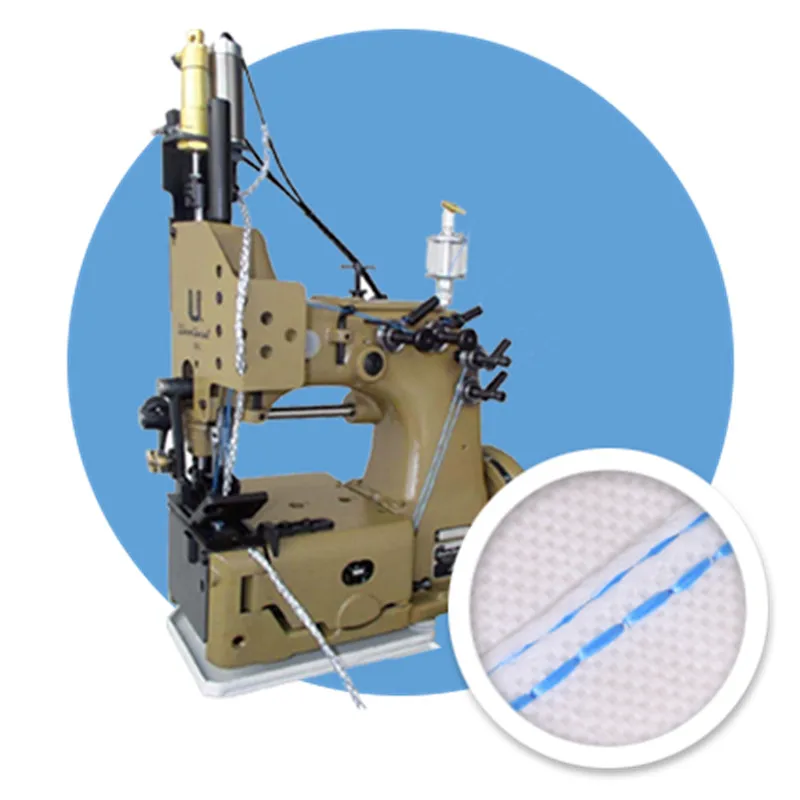 จักรเย็บผ้าอุตสาหกรรมแบบสองหัวเย็บ รุ่น 80700 Union Special China สำหรับเย็บปิดถุงคอนเทนเนอร์