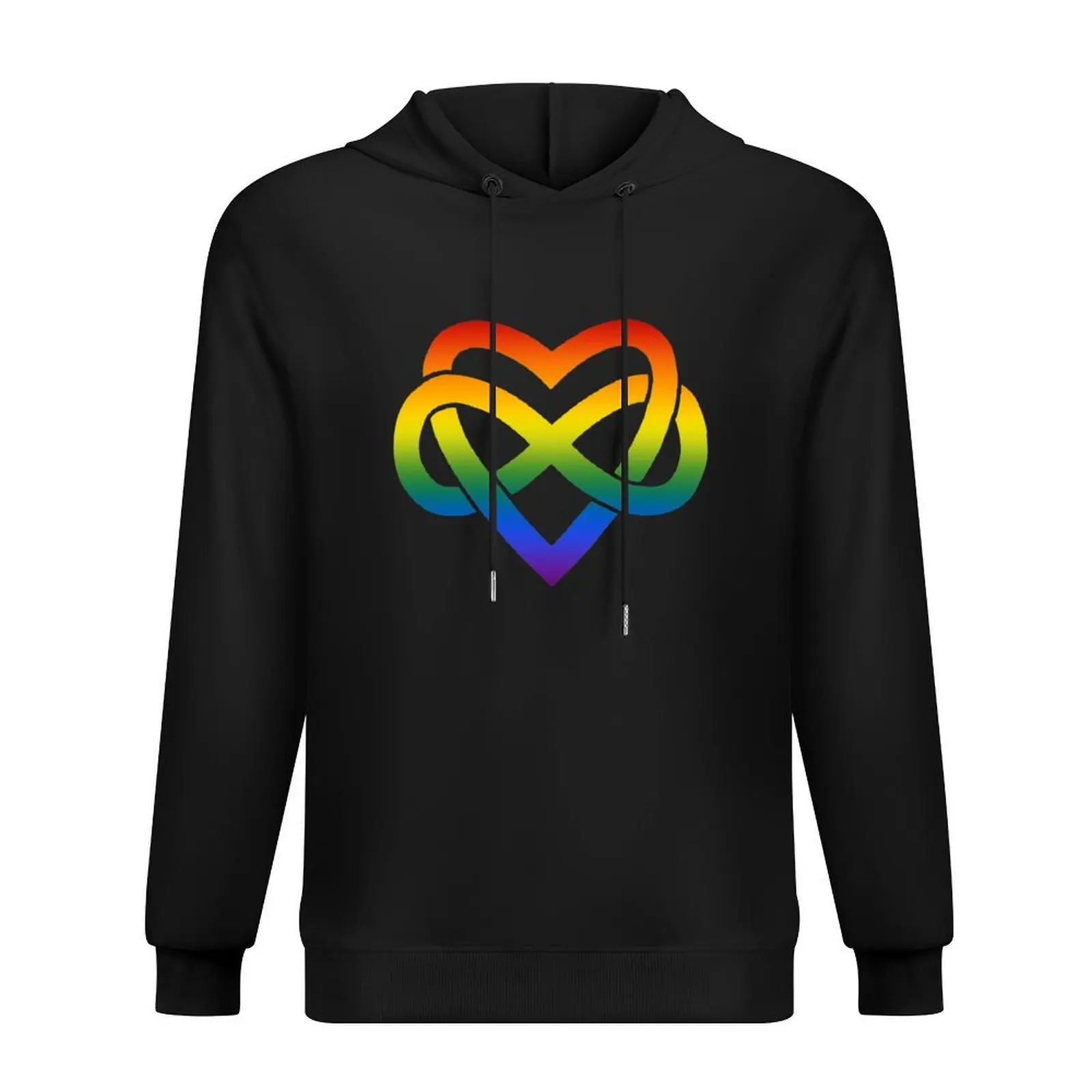 

Rainbow Polyamory Inifinity Heart (black) Hoodie mens designer clothes winter clothes men's clothes new hoodies and sweatshirts