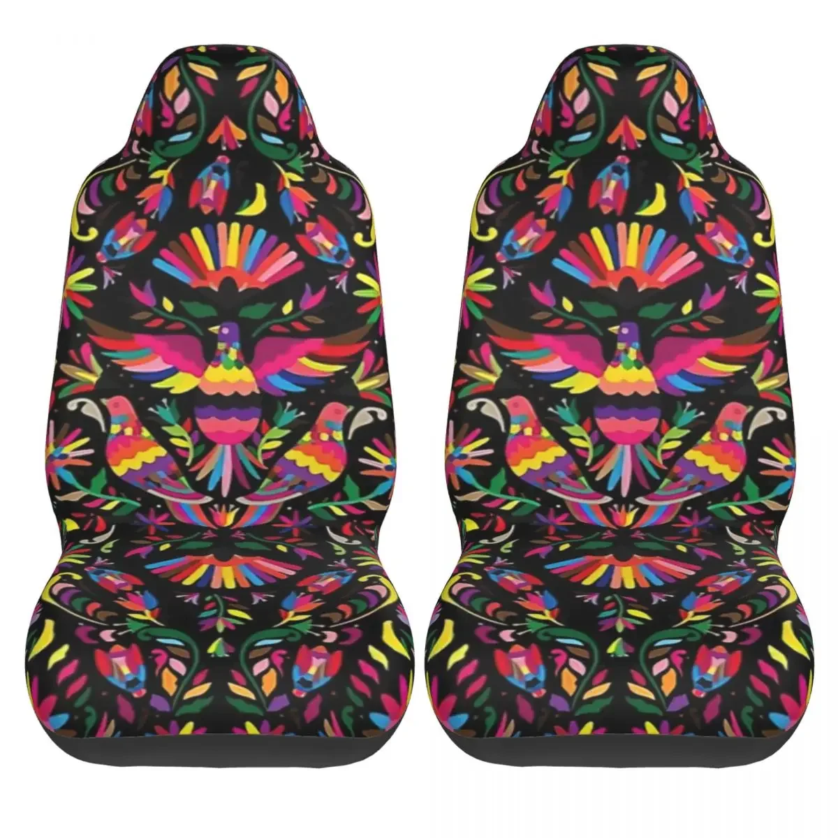 Mexico Otomi Car Seat Cover Custom Printing Universal Front Protector Accessories Cushion Set