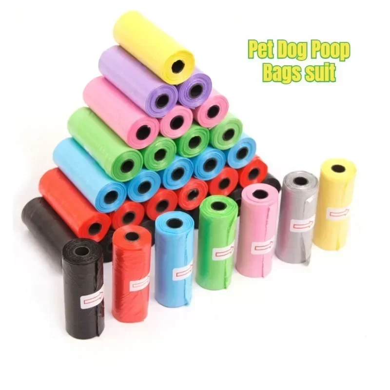 Pet Dog Poop Bags Garbage Dispenser Collector Bag Puppy Cat Pooper Scooper Bag Small Rolls Outdoor Clean Pets Supplies