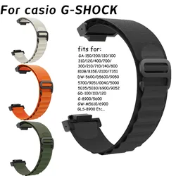 Watch Band For Casio G-SHOCK GA-110 800 2100 GD100 G8900 5600 GW-M5610 6900 Strap 16mm Alpine Loop Nylon Watchband Bracelet Belt