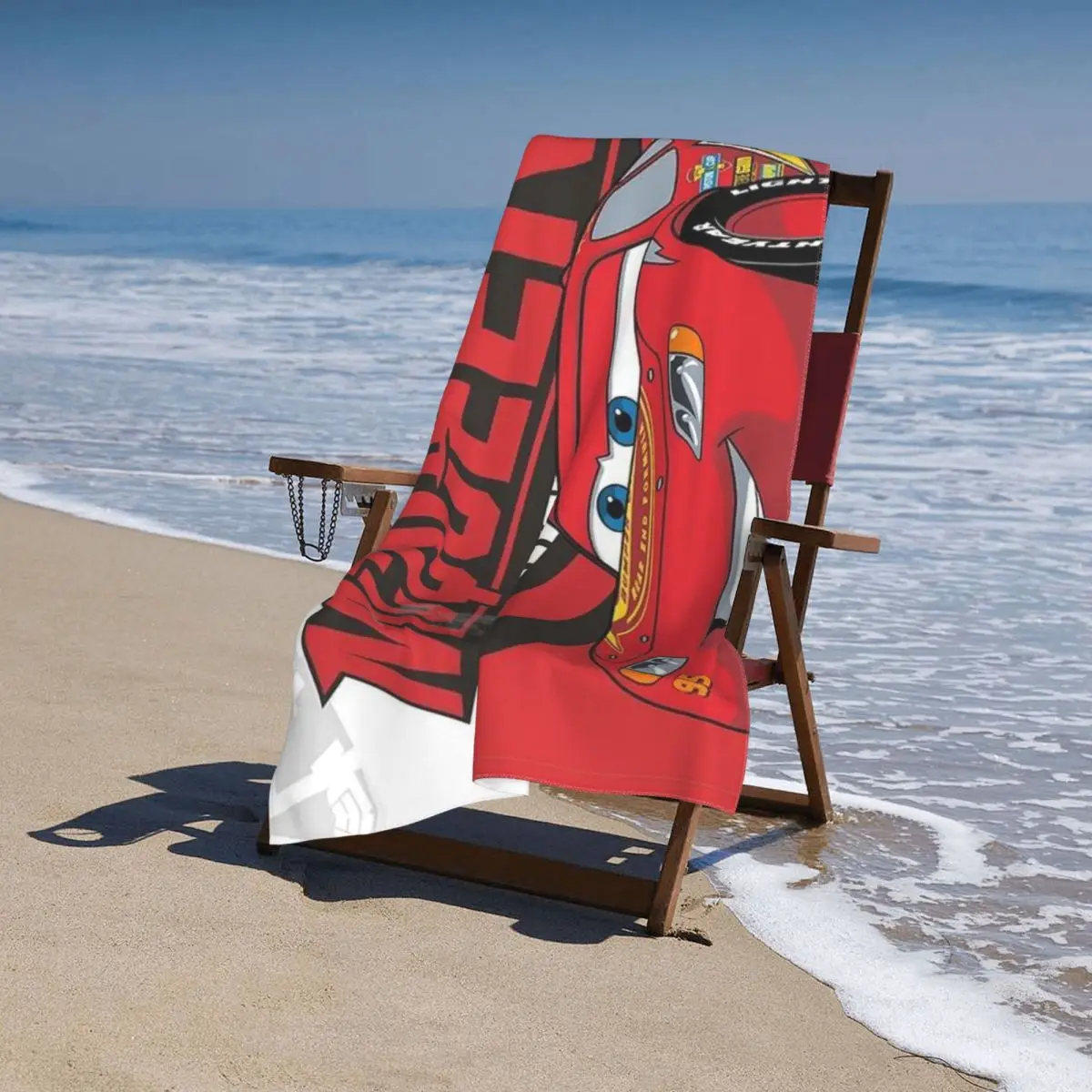 Customized Lightning Mcqueen Absorbent Microfiber Beach Bath Towel Quick Dry Cars Bathroom Yoga Towels image 5