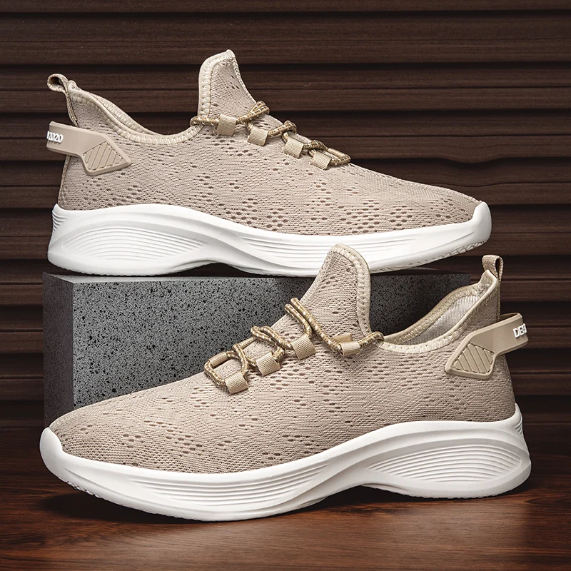 

Men Sports Shoes 2025 Hot Selling Summer Lightweight Breathable Mesh Soft Soled Fitness Shoes Comfortable Tennis Shoes for Men