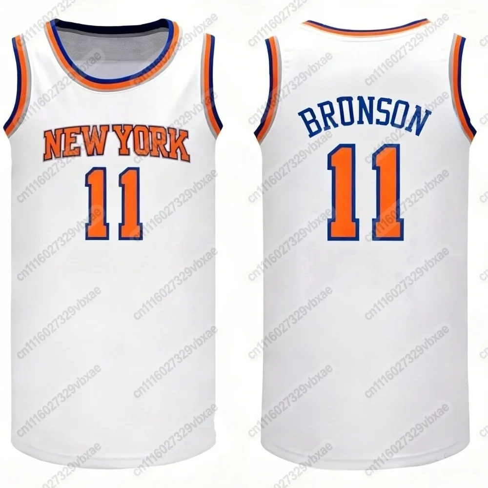 New York Style 2026–27 Final-Champions Brunson 11 Towns 32 Bridges 25 Anunoby 8 Hart 3 Basketball-Trikot Weste Familien-Matching – Detail 3
