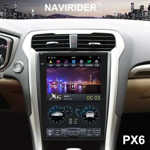 Car GPS Navigation Android 12.1inch Multimedia Video Player Vertical Screen PX6 Stereo For Ford Fusion Mondeo 2014 - 2019 Radio