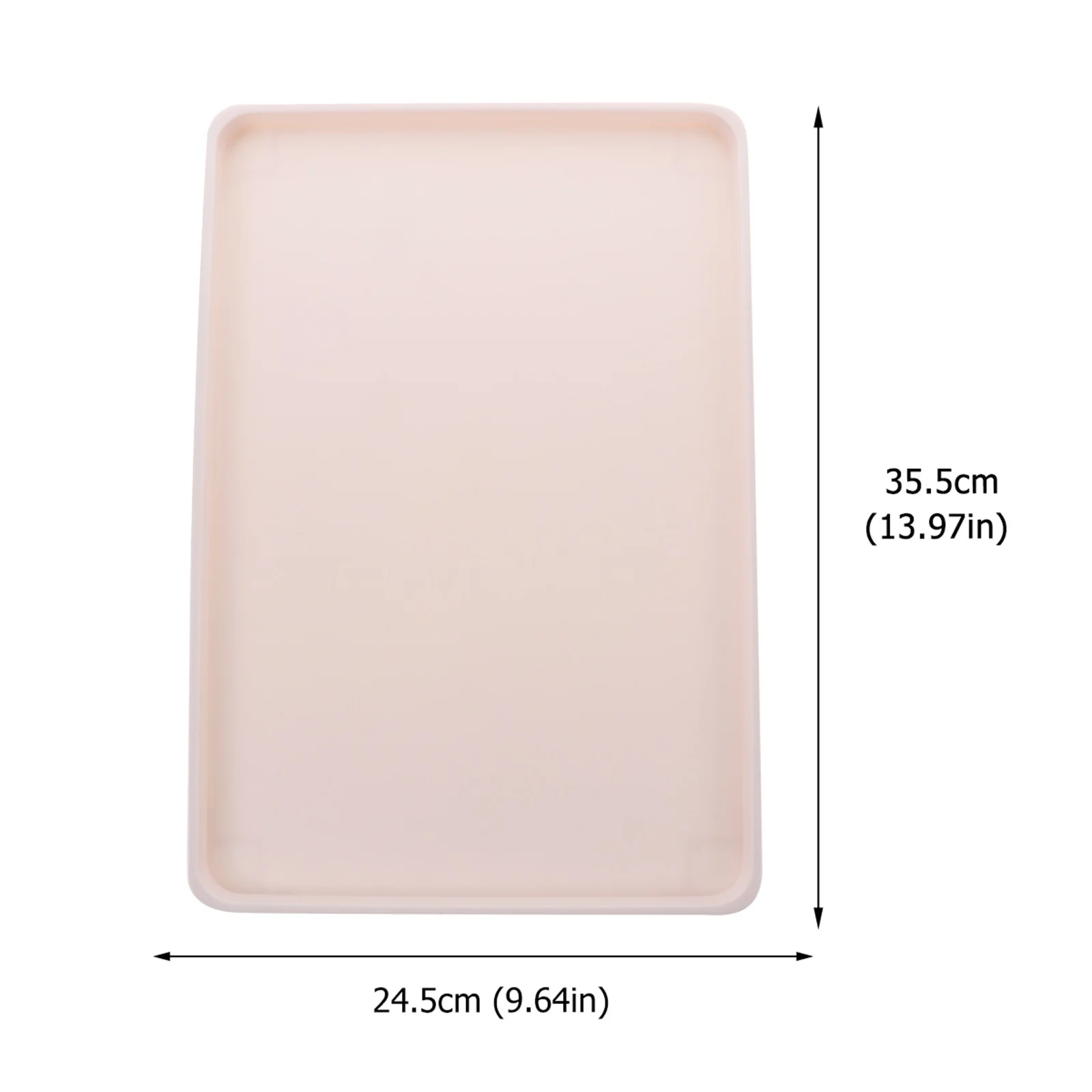 Plateau de rangement en plastique Anti-chute de grande capacité, plateau de service rectangulaire antidérapant pour organisateur de salle de bain de chambre d'hôtel 1 pièce