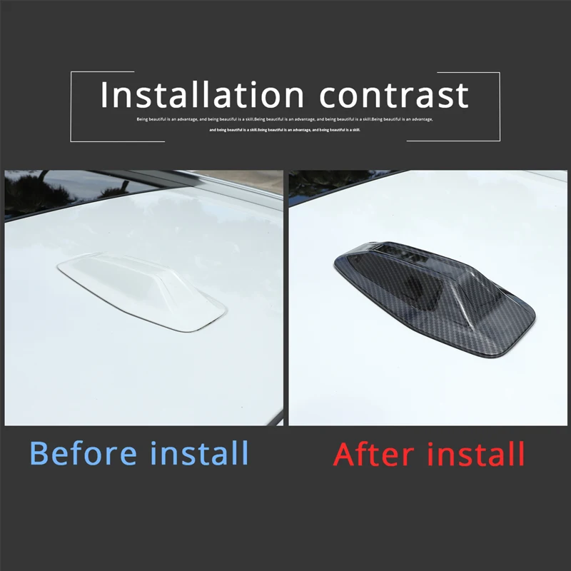 ABS Car Shark Fin Antenna Cover Trim For BMW G26 / I4 / Active Tourer U06 / X1 U11 2021+ Radio Signal Base Sticker Carbon Fiber