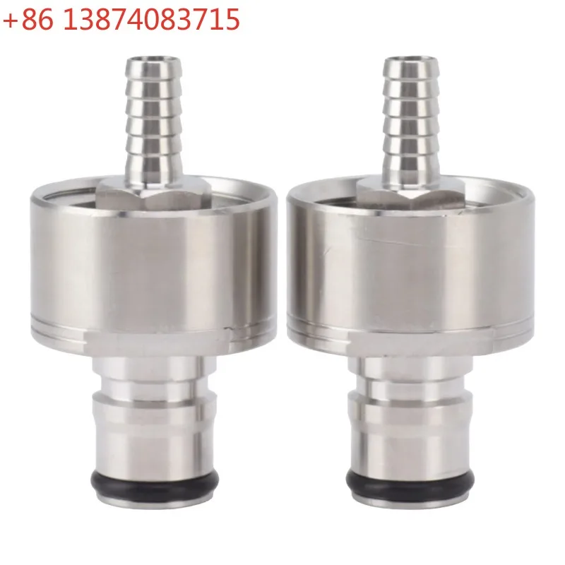 

2PCS Stainless Steel Carbonation Forced Carbonation PET Bottle Filling CO2 Coupling for Soda Beer