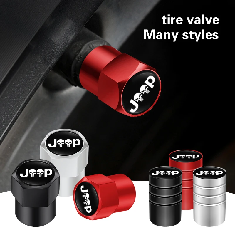 4 Uds tapas de neumáticos de rueda de coche cubierta hermética para Jeep Renegade Wrangler JK Compass Gladiator Patriot JL Willys Liberty Grand Cherokee