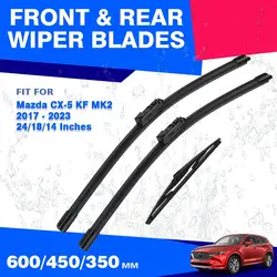 For Mazda CX-5 MK2 CX5 CX 5 KF 2017 - 2022 Front Rear Windshield Windscreen Wiper Blades Set Window Wipers 2018 2019 2020 2021